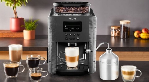 Ekspres Automatyczny KRUPS EA816B70 z Młynkiem 15 bar, 1450W, Szary