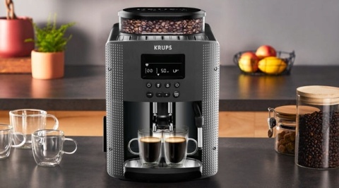 Ekspres Automatyczny KRUPS EA816B70 z Młynkiem 15 bar, 1450W, Szary