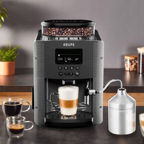 Ekspres Automatyczny KRUPS EA816B70 z Młynkiem 15 bar, 1450W, Szary