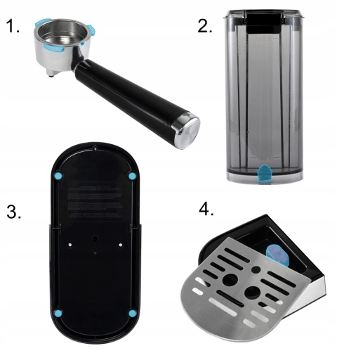 Ekspres ciśnieniowy Yoer INOX 1,2L 20bar 1450W z manometrem, automatyczny