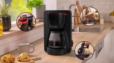 Ekspres do kawy Bosch MyMoment TKA2M113 1,4L 1200W Czarny Blokada Kapania