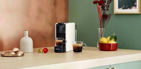 Ekspres kapsułkowy Krups Nespresso Essenza Mini 1200W, 19 bar, biały