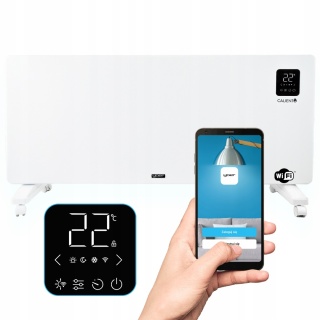Grzejnik elektryczny Yoer Caliento 2500W, Wi-Fi, Timer, 2w1, 3 tryby