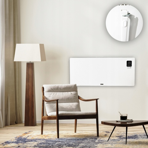 Grzejnik elektryczny Yoer Caliento 2500W, Wi-Fi, Timer, 2w1, 3 tryby