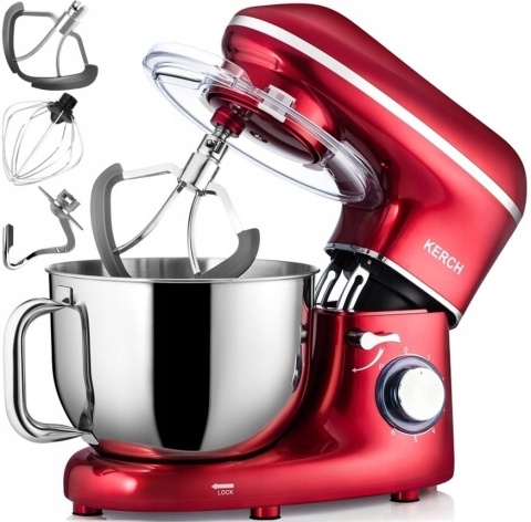 Robot Kuchenny Planetarny Mikser Kerch Mychef Red 6,2L 3000W Akcesoria