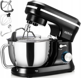 Robot Kuchenny Kerch FERRO BLACK 4,5L 2300W - Mieszanie, Ubijanie, Wyrabianie