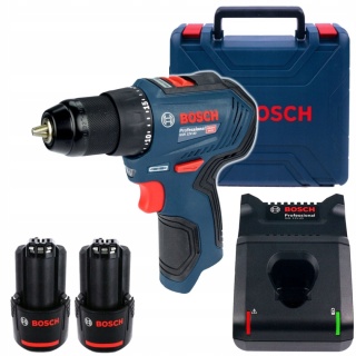 Akumulatorowa wkrętarka Bosch GSR 12V-30 z 2 akumulatorami 2,0Ah i walizką