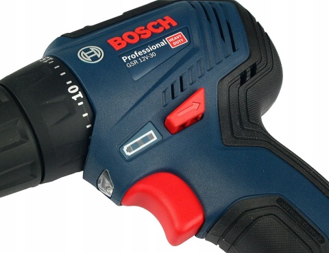 Akumulatorowa wkrętarka Bosch GSR 12V-30 z 2 akumulatorami 2,0Ah i walizką