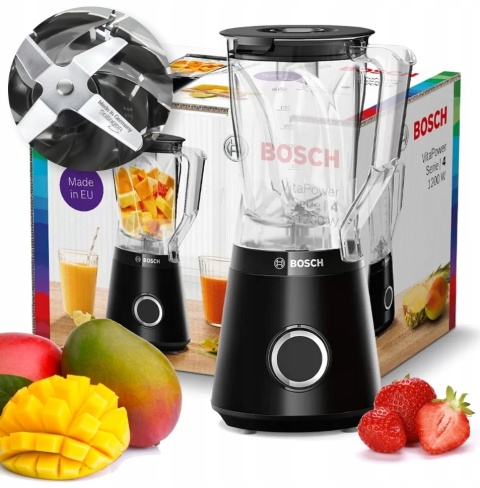 Blender Bosch MMB6141B 1200W z kielichem Tritan, stalowe ostrza ProEdge