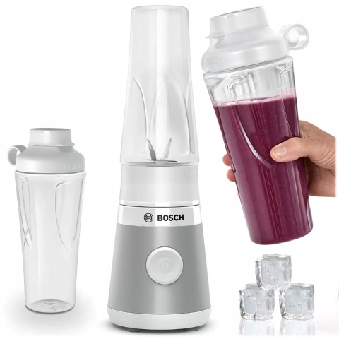 Blender Kielichowy Bosch VitaPower 450W z Butelką ToGo Srebrny
