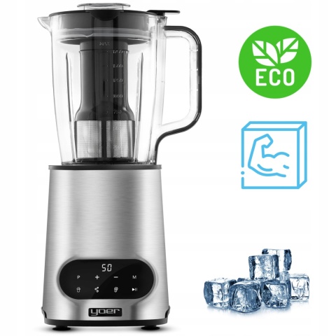 Blender kielichowy 2w1 Yoer 2200W z sokowirówką i 10 prędkościami