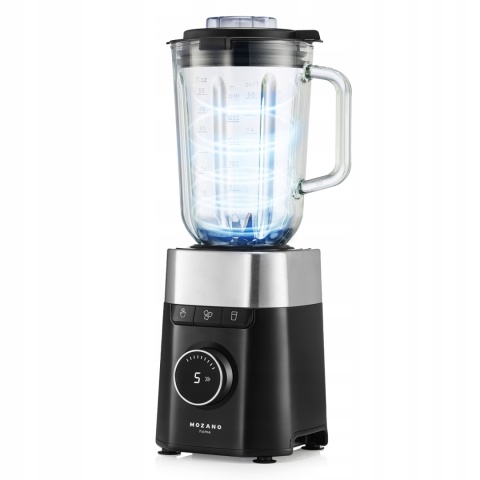Blender kielichowy Mozano One Smooth 2700W, 2.2L, 2 bidony, młynek