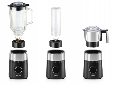 Blender kielichowy Mozano One Smooth 2700W, 2.2L, 2 bidony, młynek