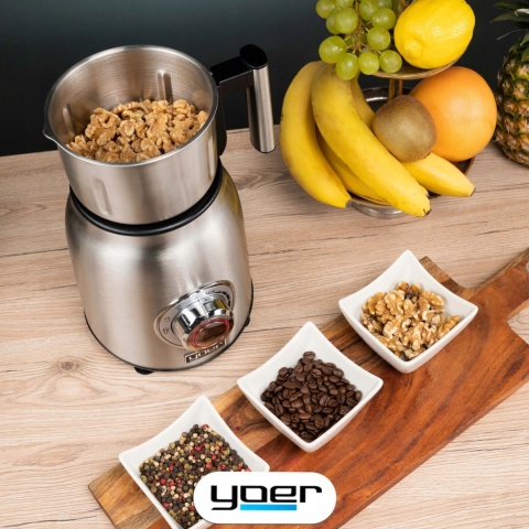 Blender kielichowy Yoer Titano 4w1, szklany 2,4L, młynek, 1800W, 2 bidony