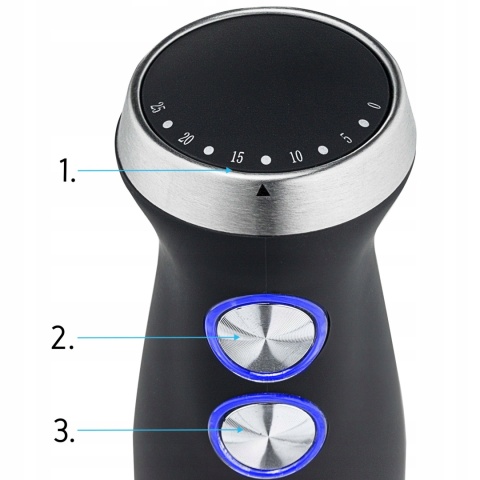 Blender ręczny Yoer 8w1 1500W z tytanowymi ostrzami i 14 akcesoriami