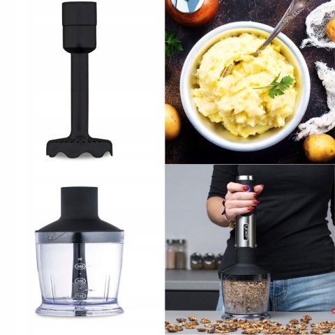 Blender ręczny Yoer 8w1 1500W z tytanowymi ostrzami i 14 akcesoriami