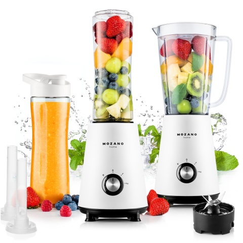 Mocny Blender Kielichowy 2 Bidony Tritan 450W 3w1 z Trybem PULSE