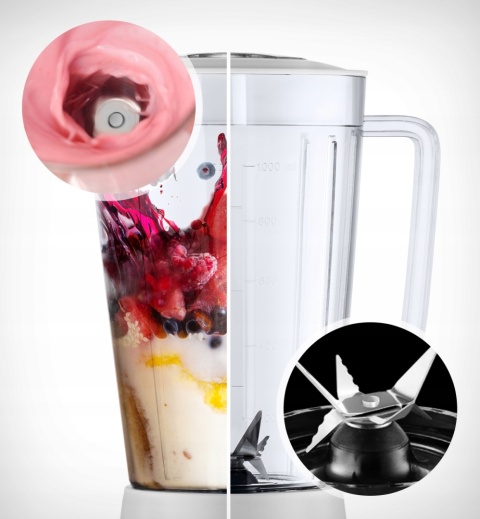 Mocny Blender Kielichowy 2 Bidony Tritan 450W 3w1 z Trybem PULSE