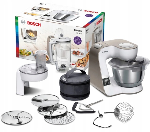 Robot kuchenny Bosch MUM5XW20 1000W z wagą 3,9L i funkcją pulsacyjną