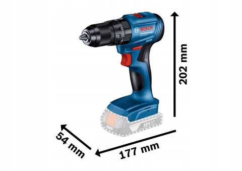 Wiertarko-wkrętarka udarowa Bosch GSB 185-LI 50Nm bezszczotkowa 18V