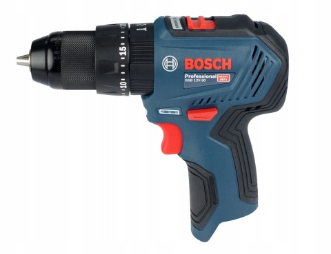 Wkrętarka akumulatorowa Bosch GSB 12V-30 z udarem i led 2-biegowa