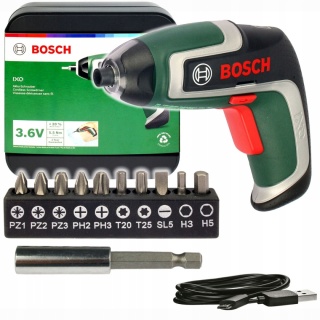 Wkrętarka akumulatorowa Bosch IXO 7 3,6V 2Ah z walizką i 10 bitami