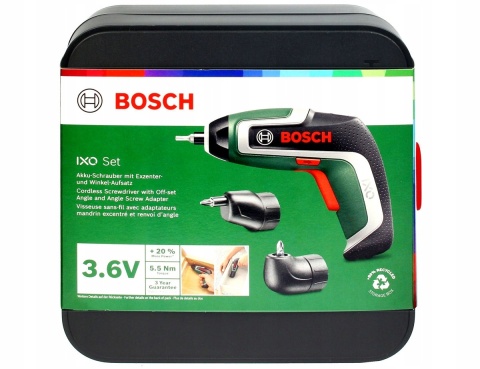 Wkrętarka akumulatorowa Bosch IXO 7 3,6V 2Ah z walizką i 10 bitami