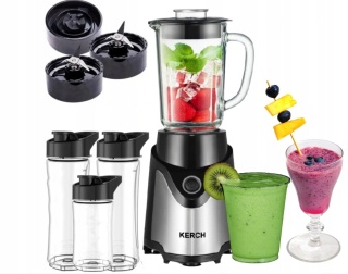 Blender kielichowy Kerch Fit 900 W - mocny, wielofunkcyjny, czarny