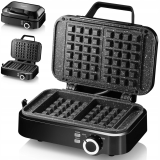 Gofrownica Kerch SMART 2200W z marmurkową powłoką, 2 gofry prosto