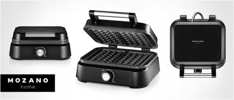 Gofrownica Mozano XXL 2200W - Duże chrupiące gofry w marmurkowej powłoce