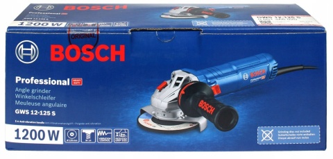 Szlifierka kątowa BOSCH GWS 12-125 S 1200W z systemem Kickback Stop