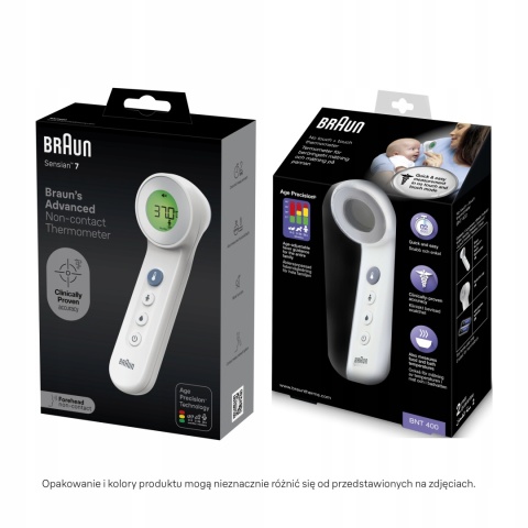 Termometr Bezdotykowy Dla Dzieci Do Czoła Braunt Bnt 400 Wielofunkcyjny