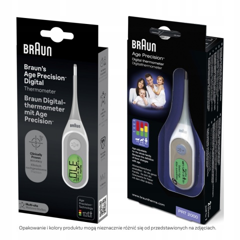 Termometr cyfrowy Braun Age Precision® PRT2000 z elastyczną końcówką