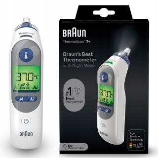 Termometr douszny Braun ThermoScan® 7+ IRT6525 z technologią Age Precision®
