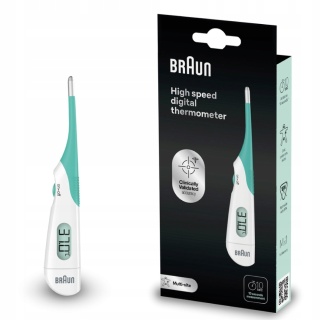 Termometr elektroniczny Braun PRT 1000 z elastyczną końcówką, szybki pomiar