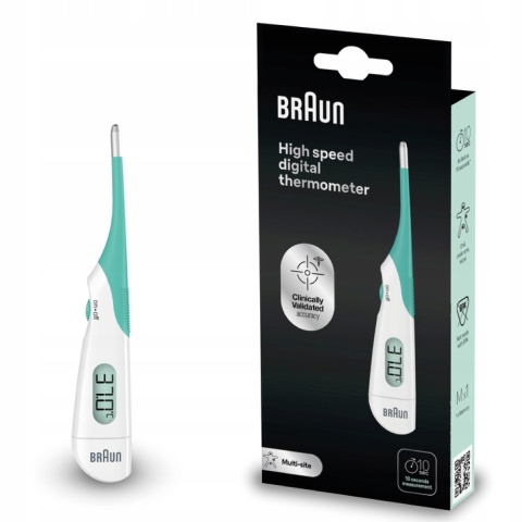Termometr Elektroniczny Braun Prt 1000 Dokładny Szybki Elastyczna Końcówka