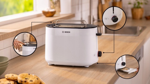Toster Bosch Mymoment Tat2m121 950W 2 Tosty Timer Termostat Rozmrażanie