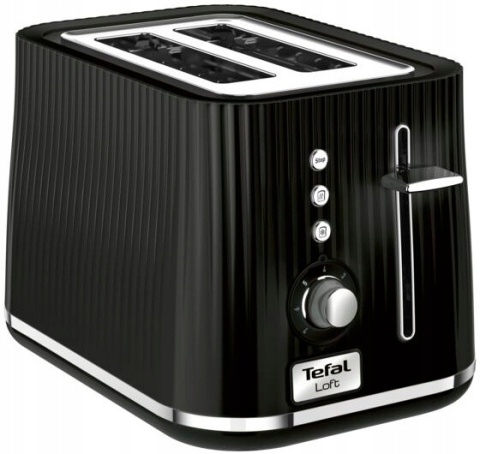 Toster Elektryczny Tefal Loft Opiekacz Czarny Tt761838 7 Poziomów Opiekania