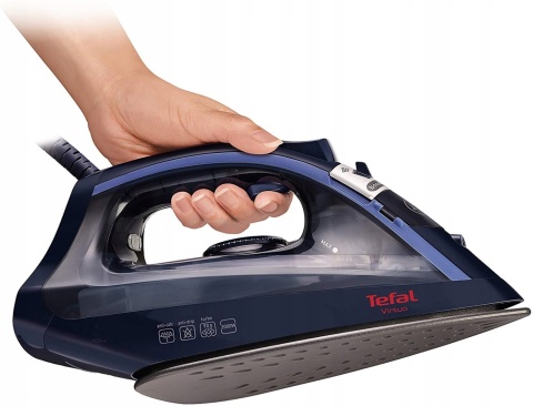 Żelazko Parowe TEFAL Virtuo FV1739 Granatowy 2000W Spryskiwacz KABEL 1,9M