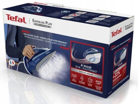 Żelazko Tefal Easygliss 2 FV5735E0, 2500W, ceramiczna stopa, parowe