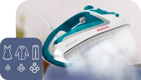 Żelazko parowe TEFAL Easygliss Plus 2500W z ceramiczną stopą, Anti-Drip