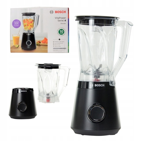Blender Bosch MMB6141B 1200W, Tritan 1.5L, Ostrza ProEdge, Kruszenie Lodu
