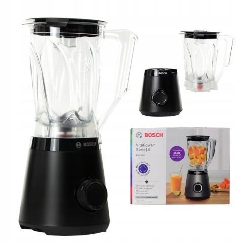 Blender Bosch MMB6141B 1200W, Tritan 1.5L, Ostrza ProEdge, Kruszenie Lodu
