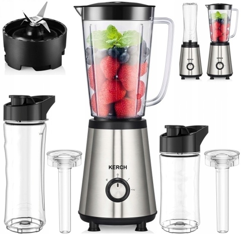 Blender Kerch MIXGO SB800 z kielichem 1L i bidonami BPA-FREE