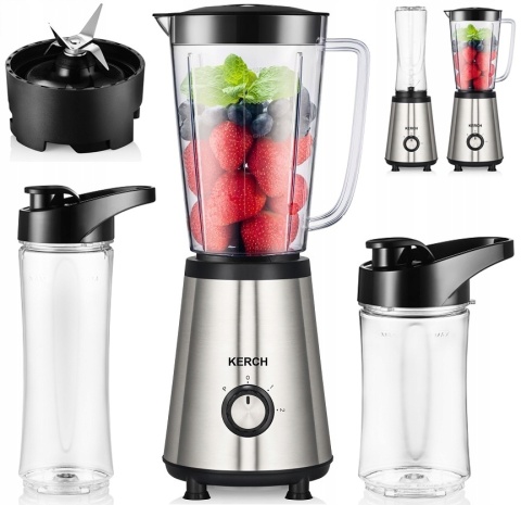 Blender Kerch MIXGO SB800 z kielichem 1L i bidonami BPA-FREE