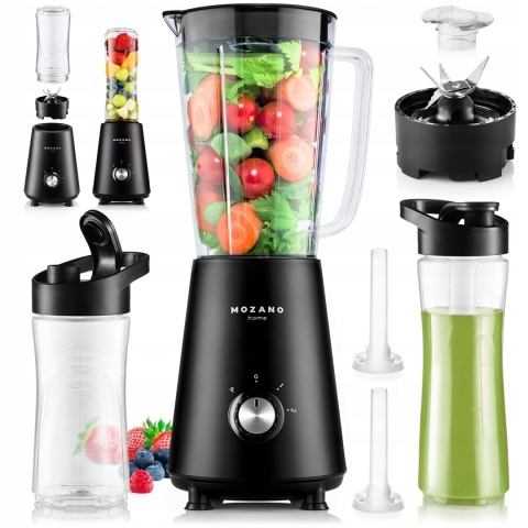 Blender Mozano Nutri Sport 3w1 1L z bidonami i wkładami chłodzącymi