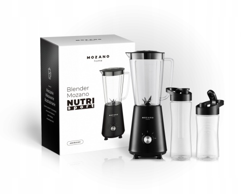 Blender Mozano Nutri Sport 3w1 1L z bidonami i wkładami chłodzącymi