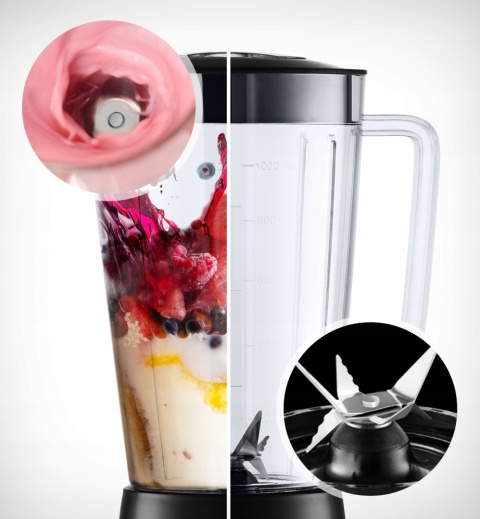 Blender Mozano Nutri Sport 3w1 1L z bidonami i wkładami chłodzącymi