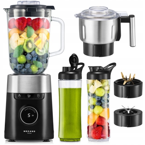 Blender kielichowy Mozano One Smooth 2700W, 6 ostrzy, 2 bidony 700ml