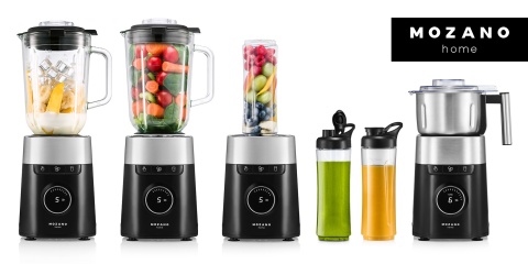 Blender kielichowy Mozano One Smooth 2700W, 6 ostrzy, 2 bidony 700ml